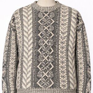 Vtg Crossings Cable Knit Sweater Mens XL Coogi Style 100% Cotton USA EUC